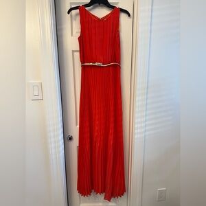 Eliza J Red Maxi Dress with Belt